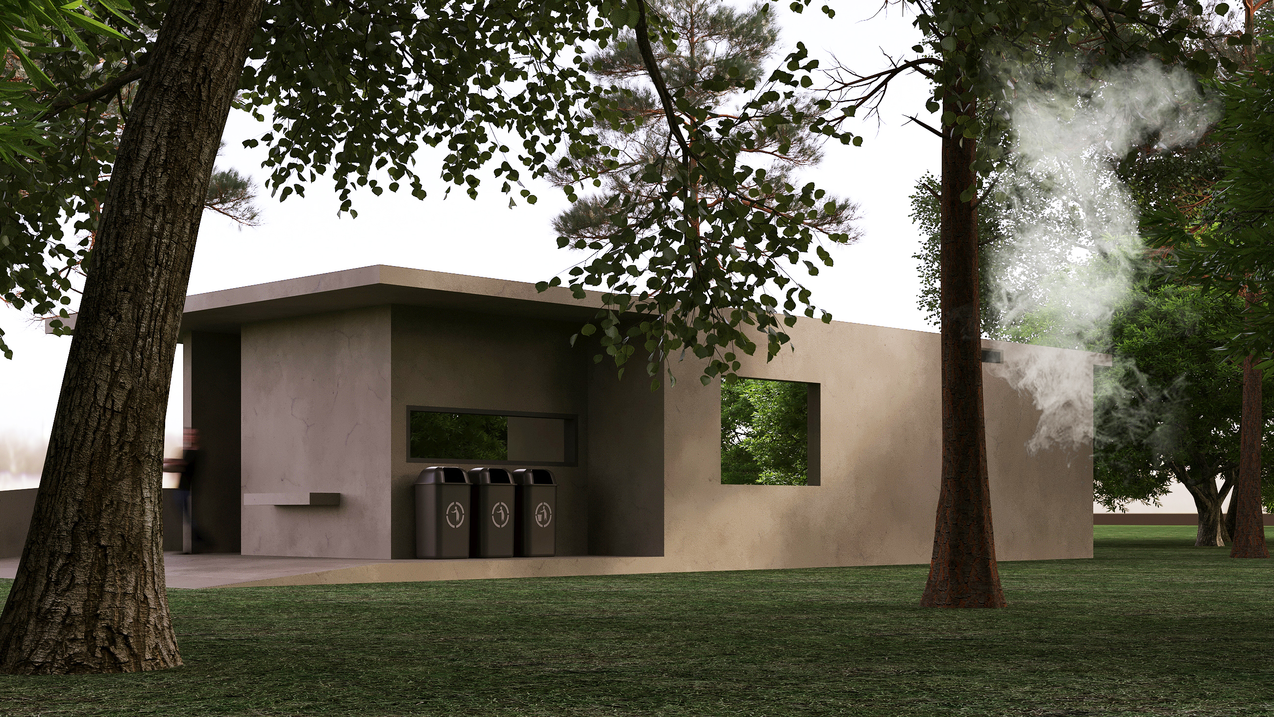 树林中的个性厕所-12