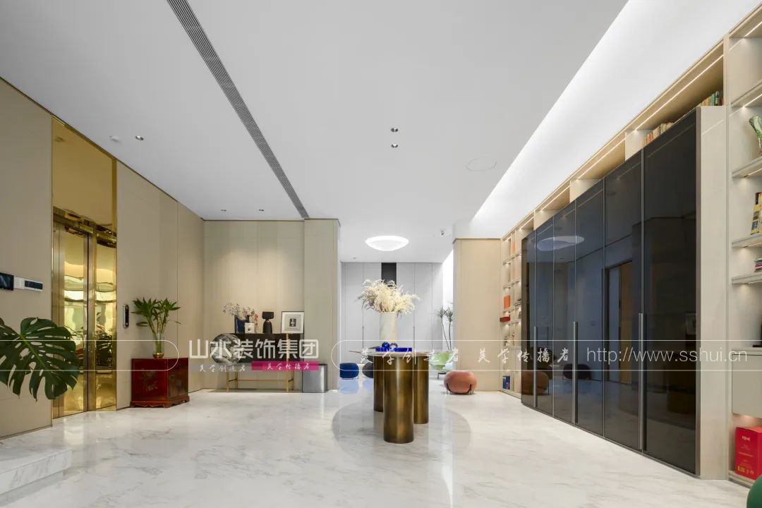 现代轻奢别墅设计丨山水装饰集团-40