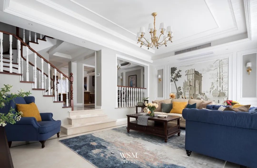苏州明珠城 400 平米美式私宅,打造浪漫复古生活空间-25