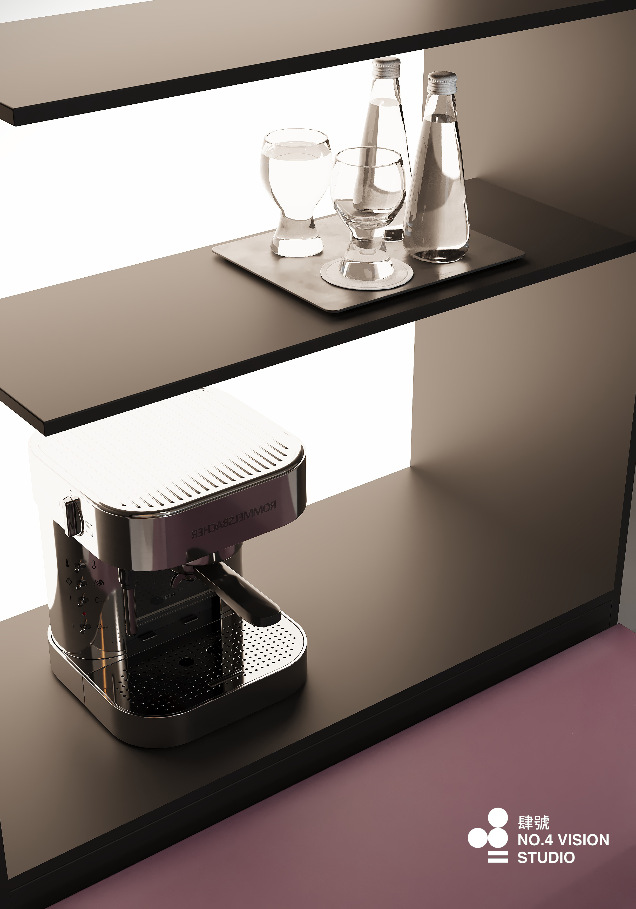 现代韩式小型白色单身公寓-10