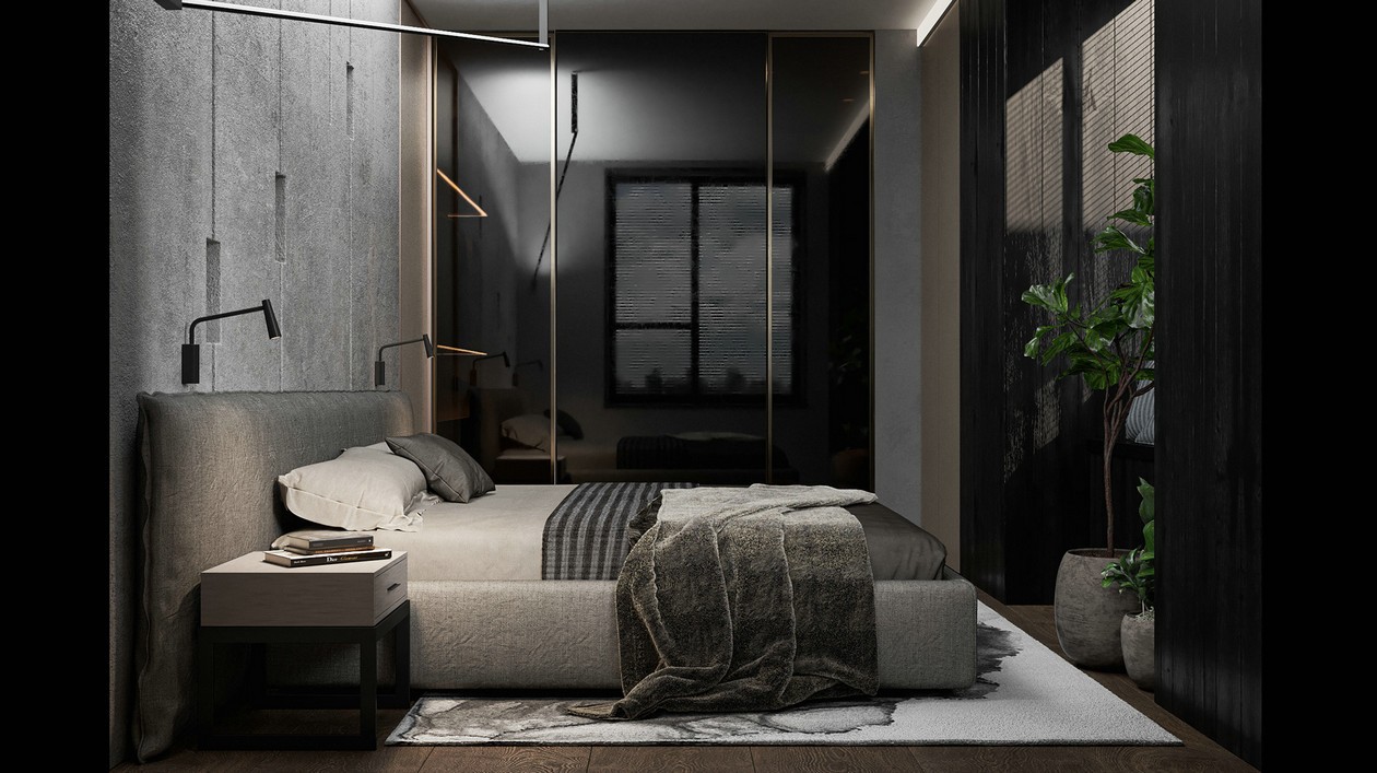 高级黑+砖红色 不同寻常的空间艺境-6