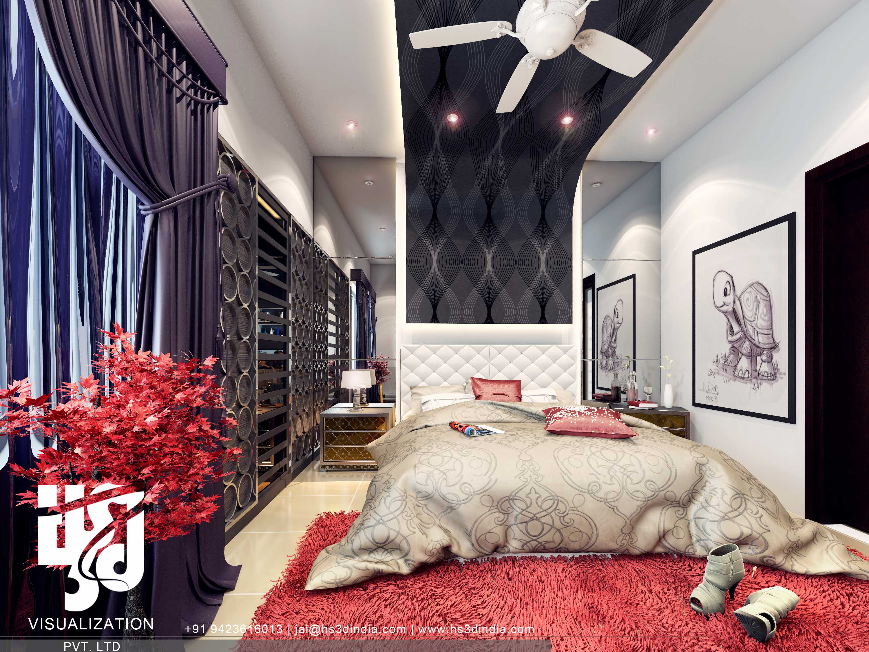 印度 HS3D 打造惊艳住宅室内渲染-59