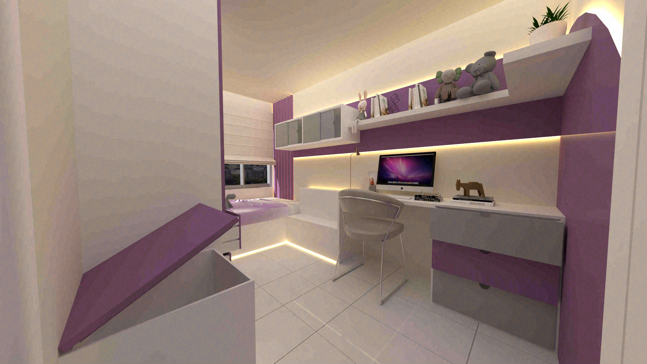 Two proposals for a girl's room.-4