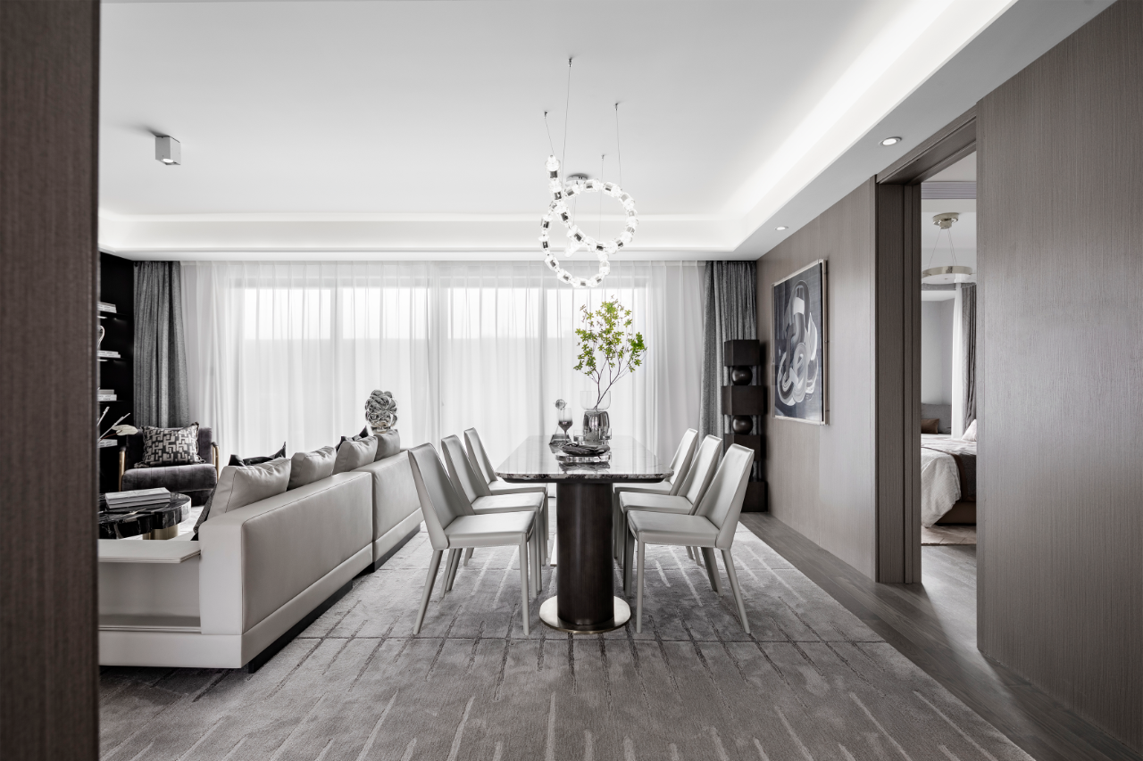 黑白灰的简约之美,璞辉设计打造现代质感住宅丨上海璞辉空间设计有限公司-8