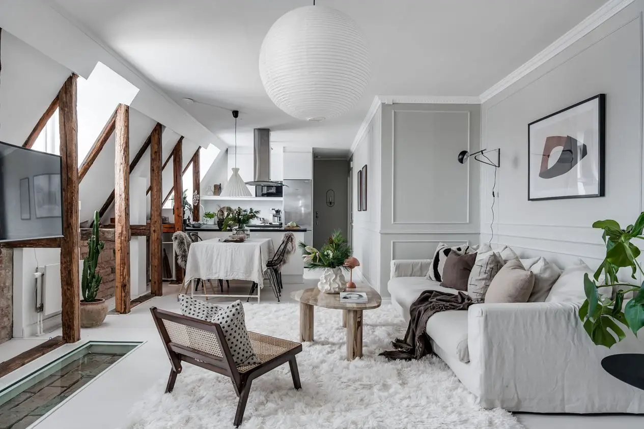 瑞典 18 世纪建筑的时尚阁楼改造-1