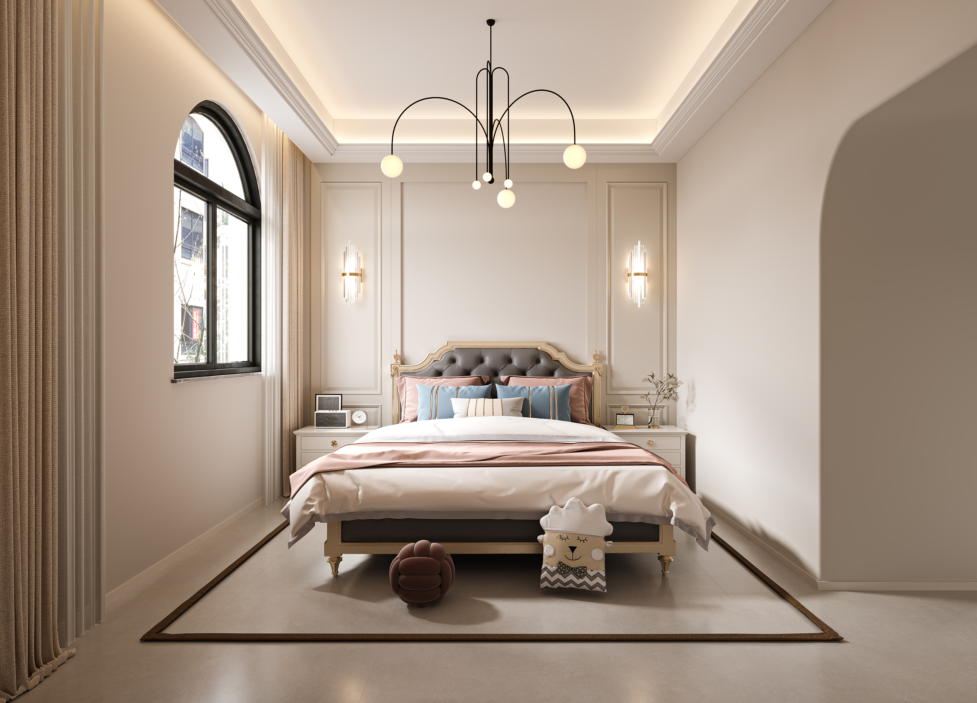 奶油侘寂风-效果图-合肥锦轩设计-12