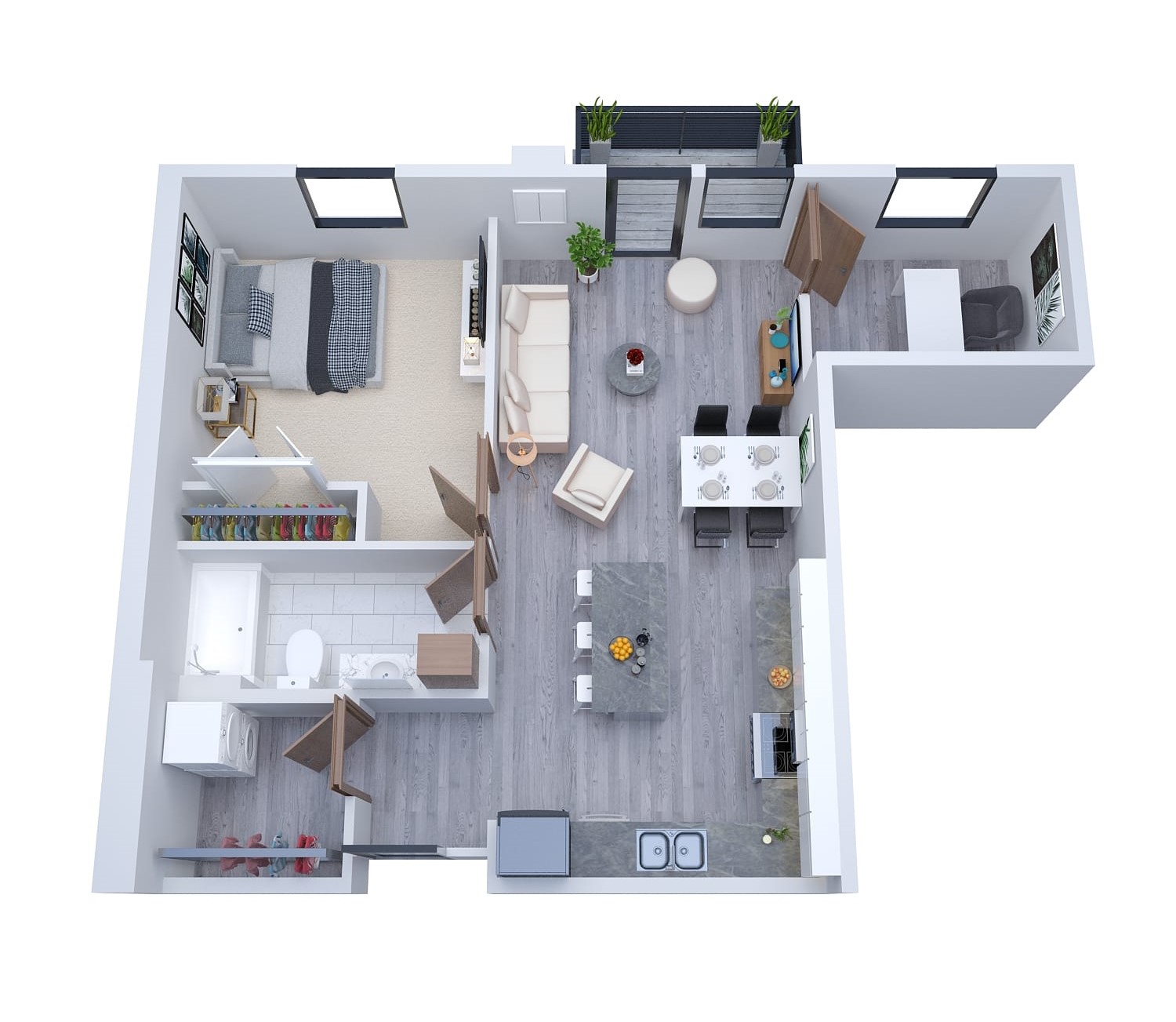 三维楼层平面图渲染丨BulgariaMontana丨The 2D3D Floor Plan Company-16