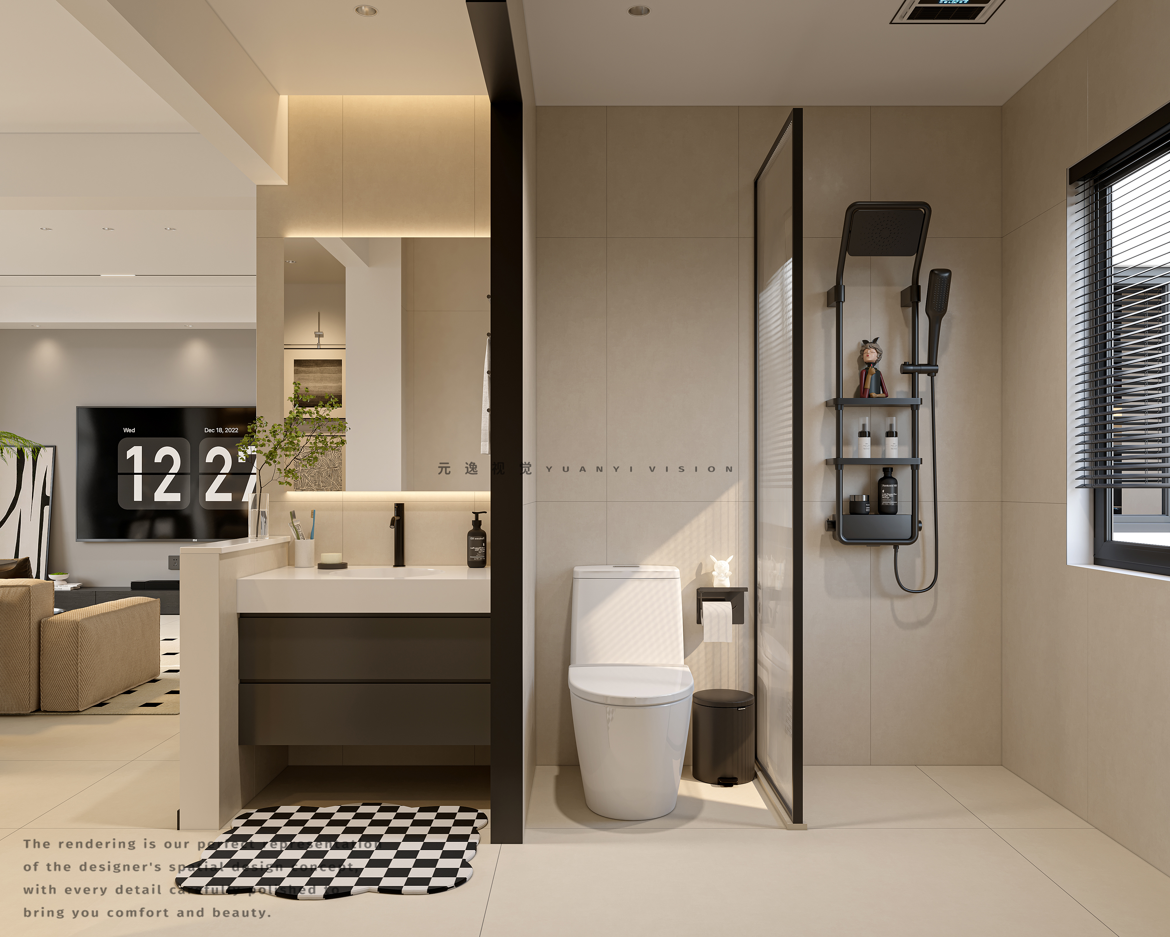 解构现代美学 · 住宅全案设计个人效果图表现-15