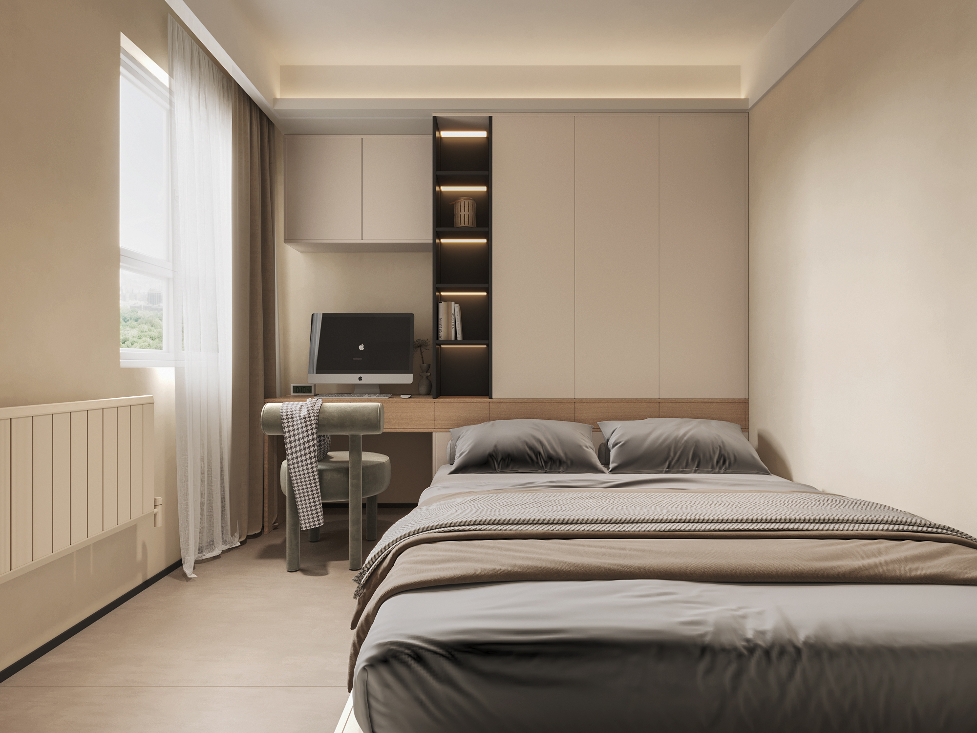 奶油风小户型家装设计-13