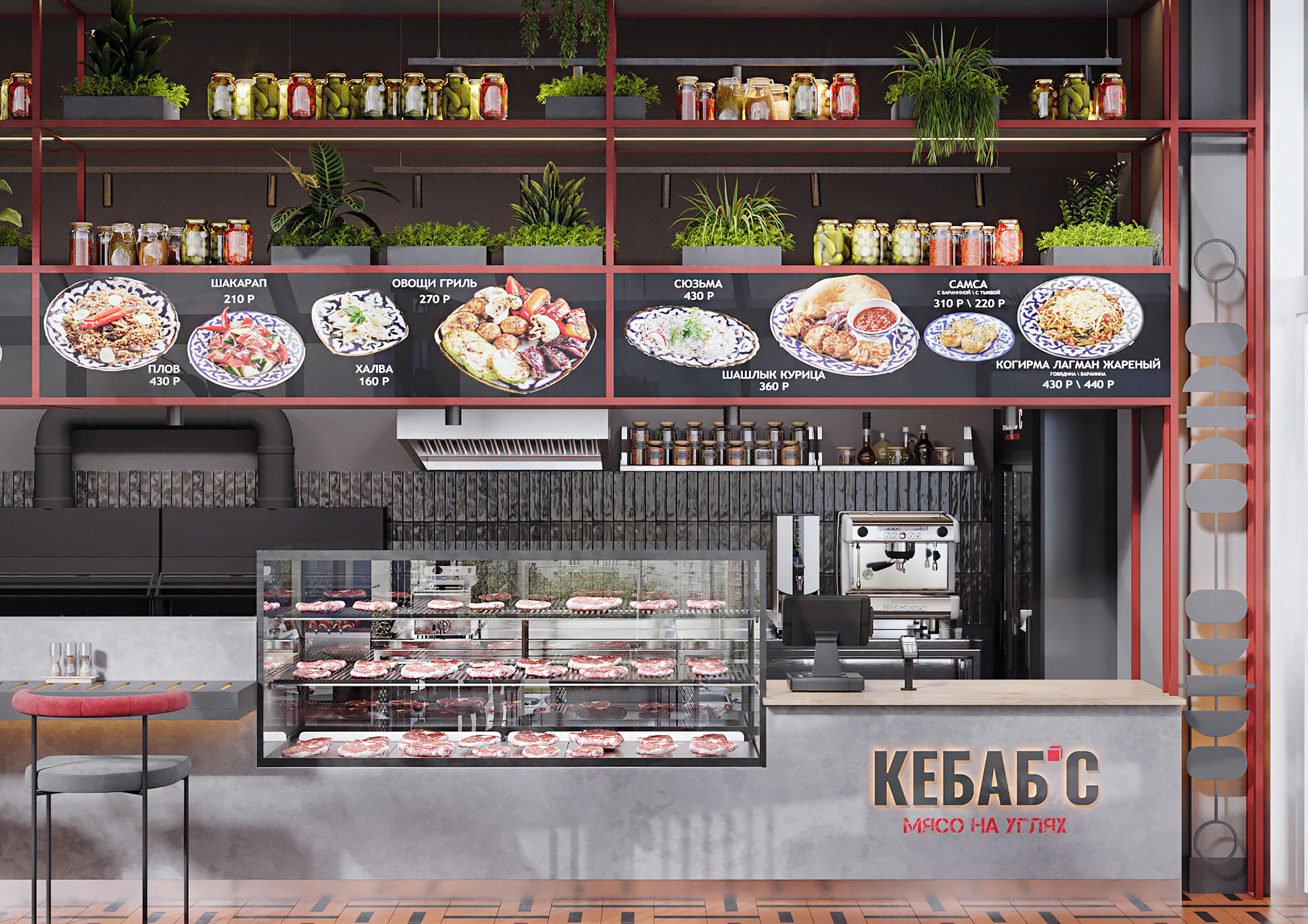 烤肉店（注：KEBAB常见指烤肉，KEBAB'S可理解为经营烤肉的店铺，这里结合俄语语境推测如此翻译） 丨俄罗斯莫斯科丨Muravina Anna,Sazonova Elena-6