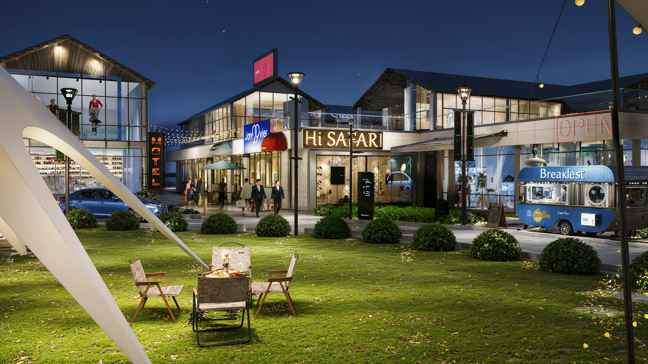 商业街建模渲染效果表现-7