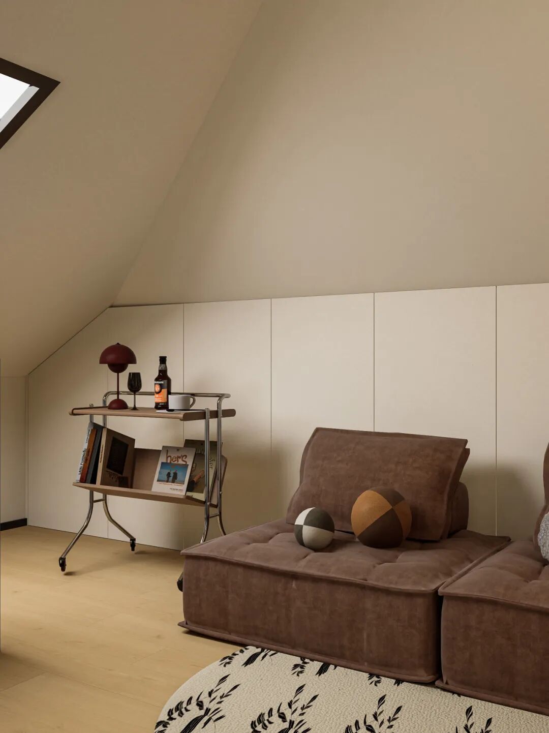 假设概念|《旋境》132㎡中古包斯豪复式，用色彩碰撞高级的艺术-45