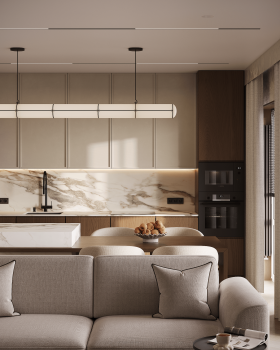 3D可视化厨房  客厅项目丨Карина Камалетдинова