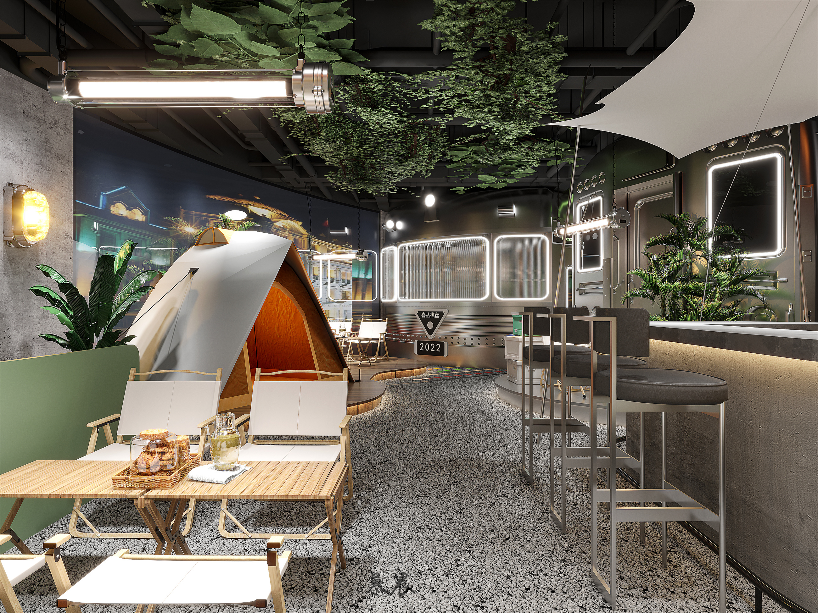 露营风棋牌室||主打一个惬意-4