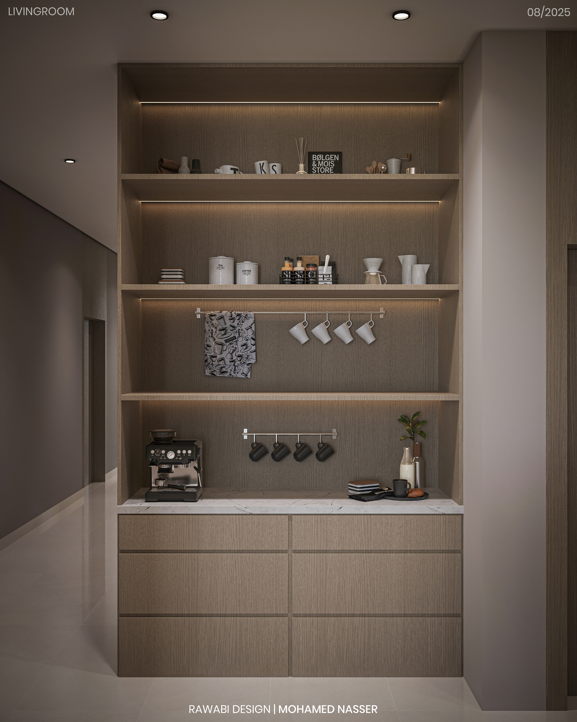 Modern Minimalist Livingroom & Kitchen-20