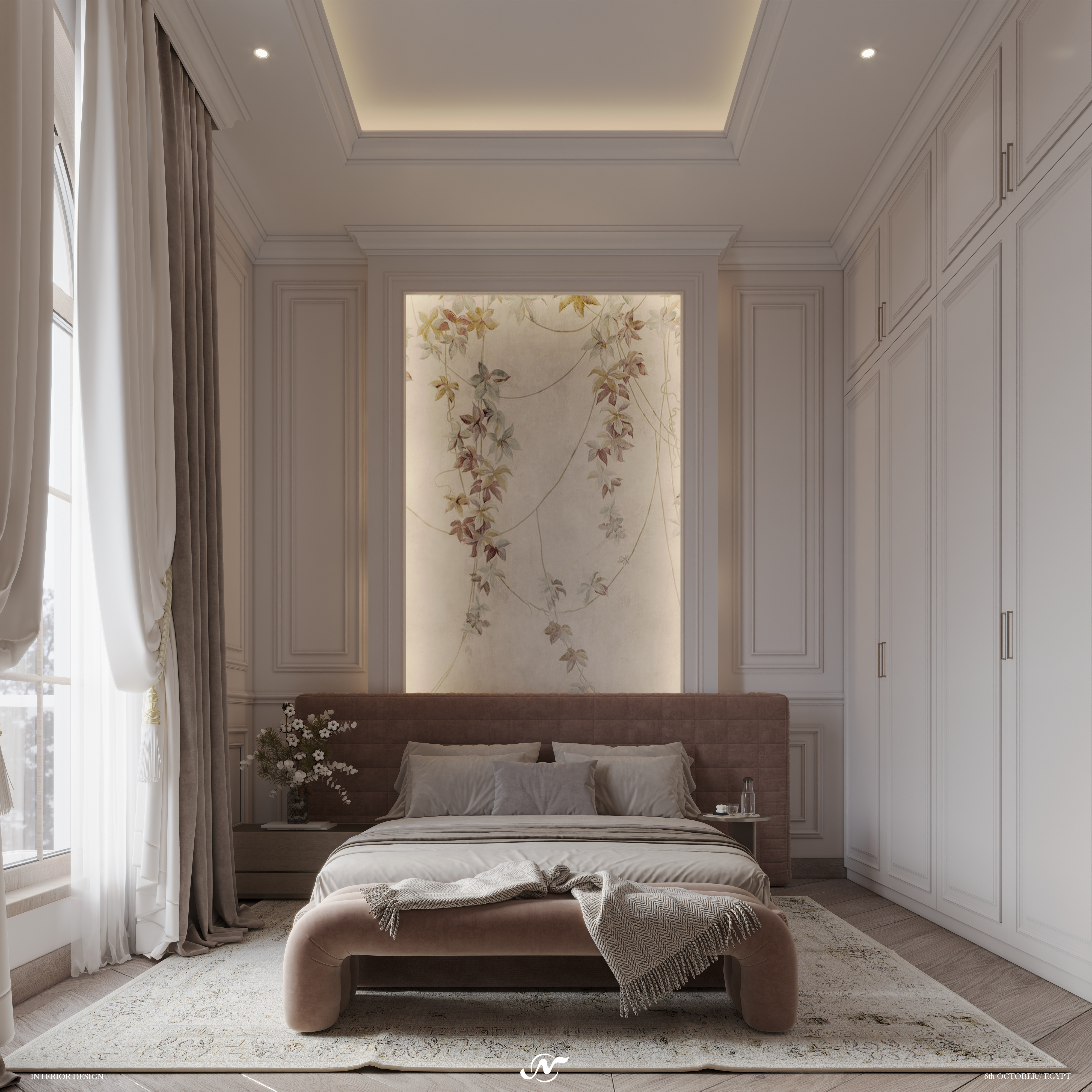 新古典风格卧室丨Yasmine El  Dragieny-7