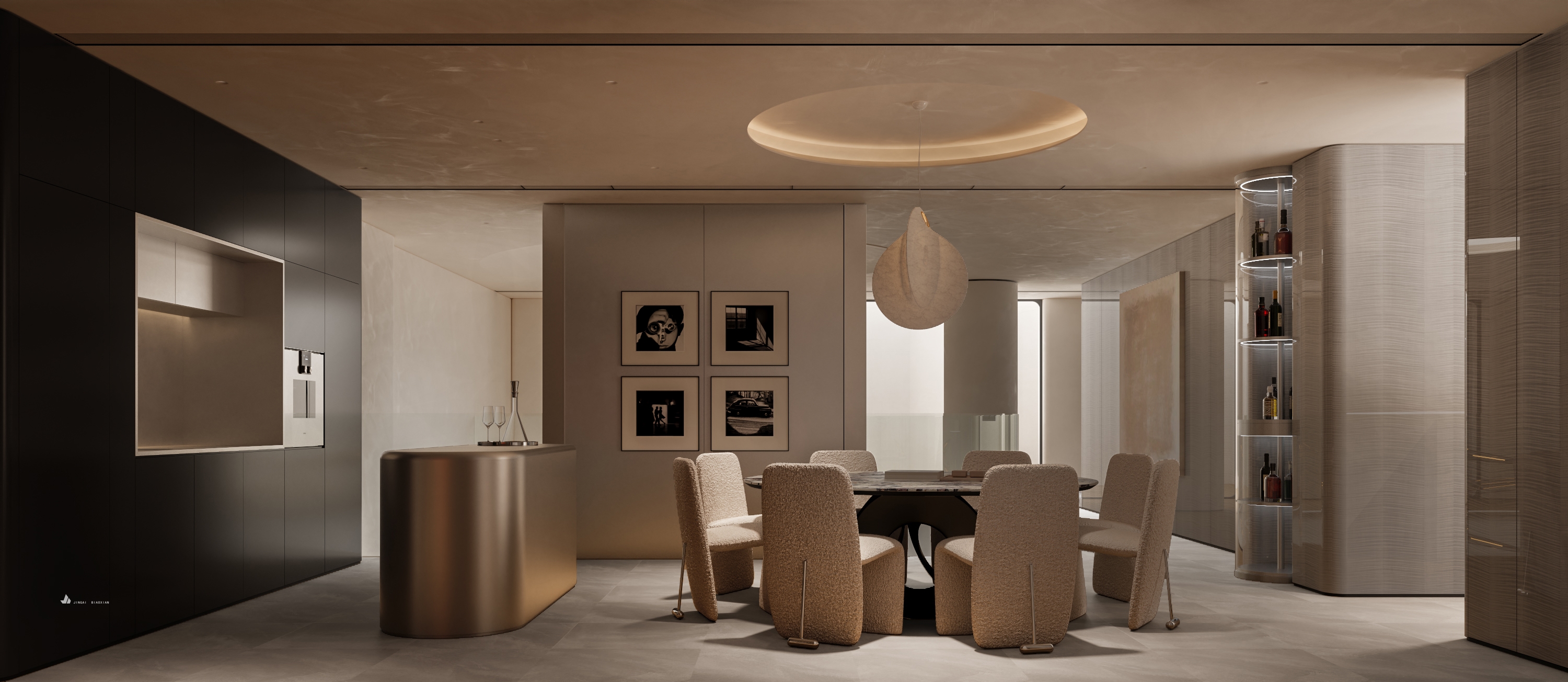 现代轻奢挑空别墅-17