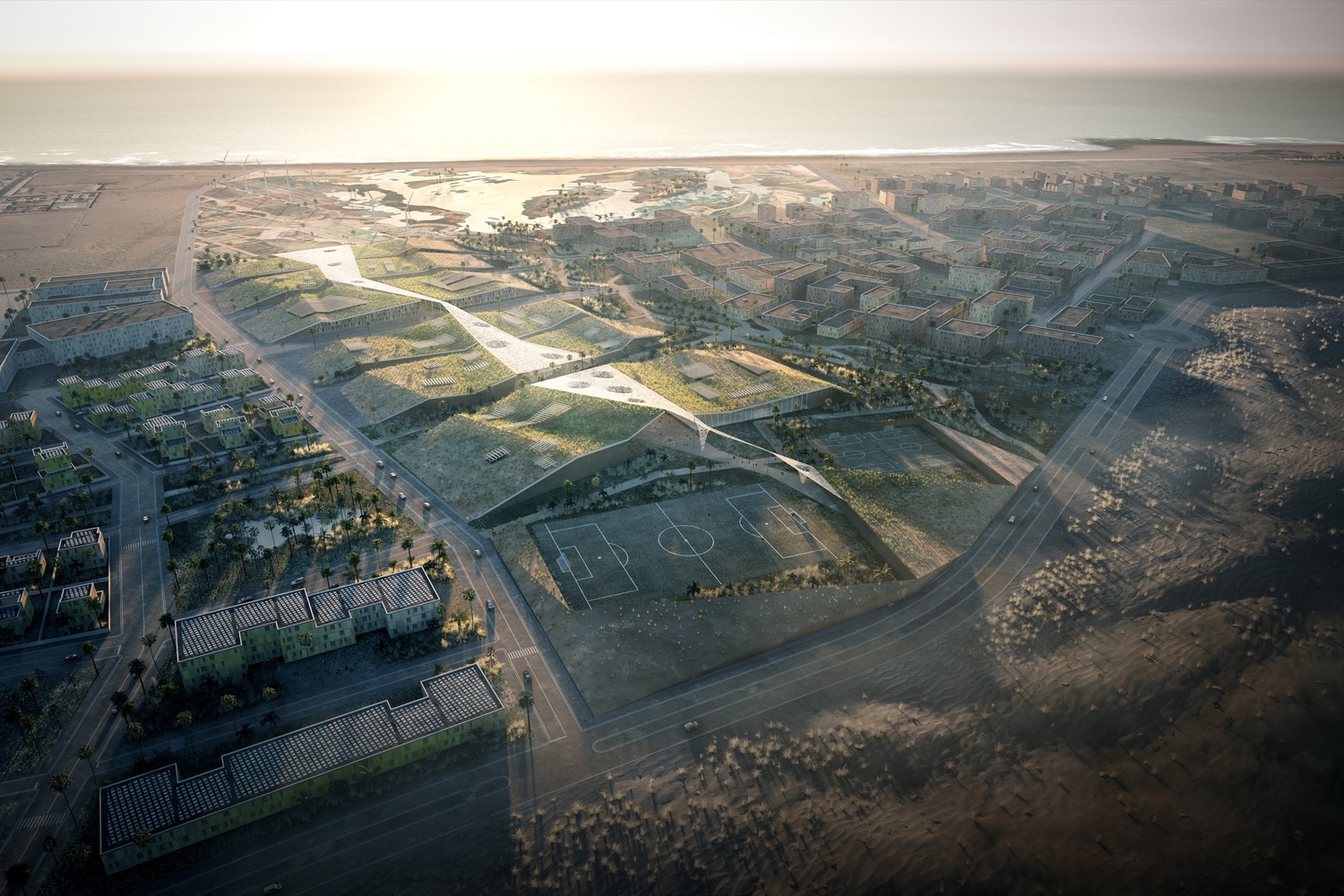 摩洛哥沙漠中的绿色智慧校园-0