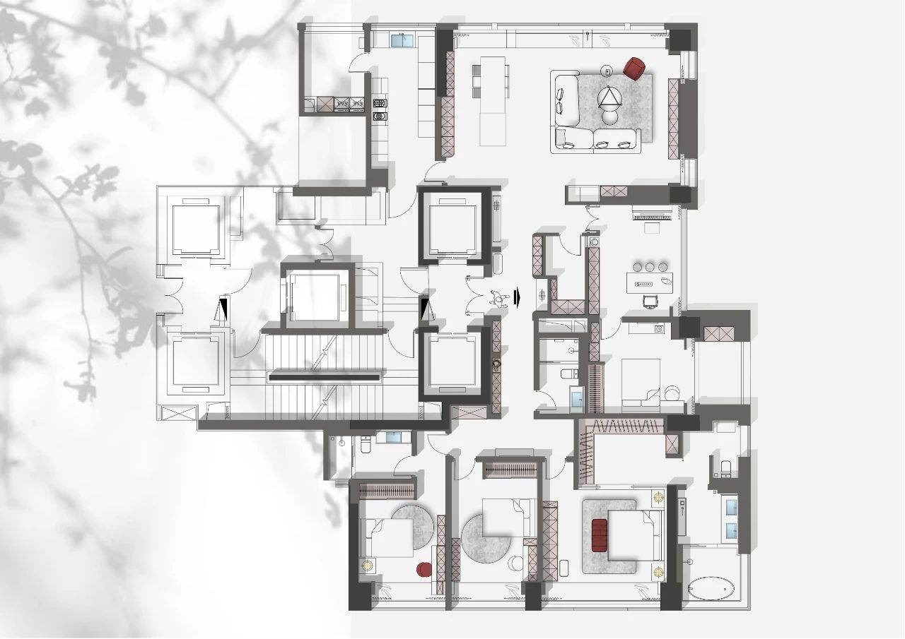 宇文长凝的 330㎡静谧之家丨温馨工作室-52
