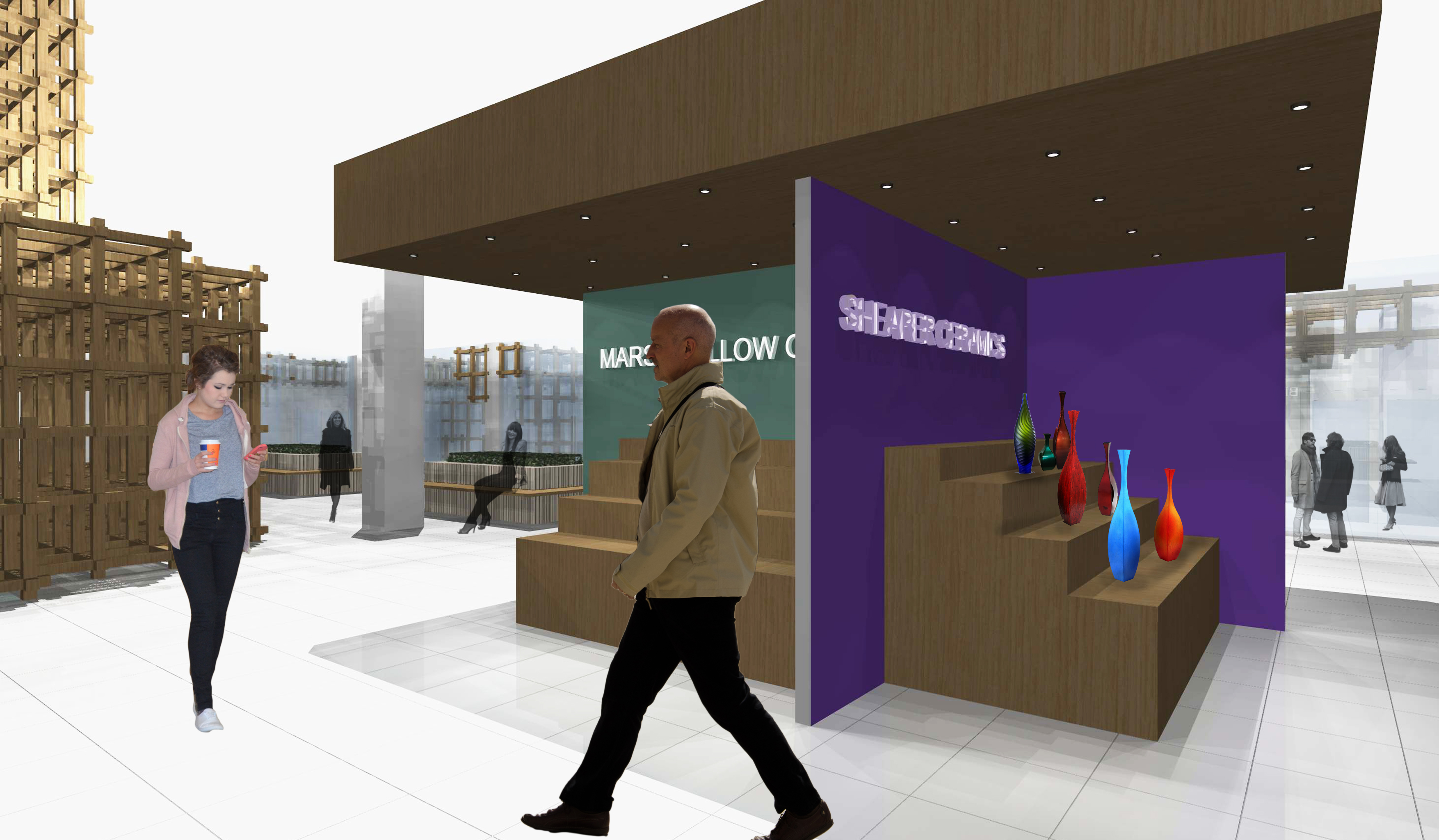 活力市中心室内市场与全球咖啡厅概念设计-16