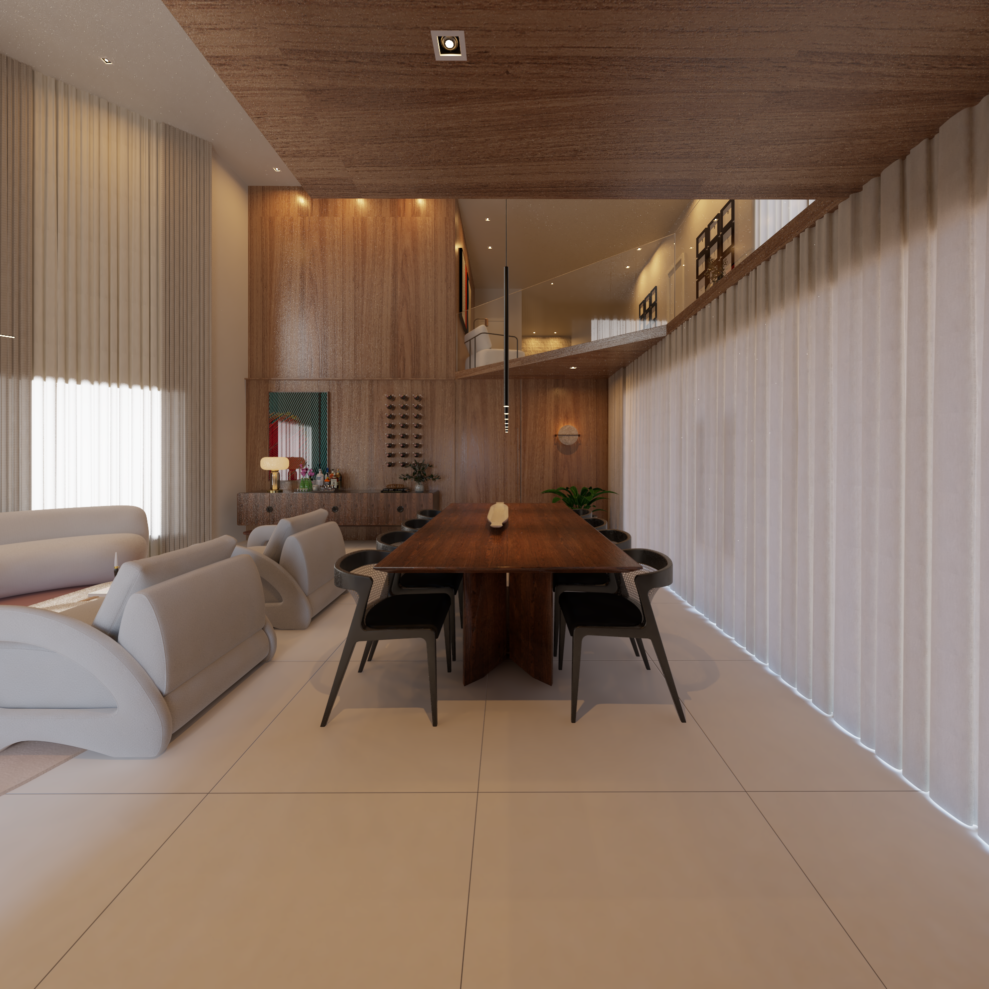 带双踢脚线的客厅设计-11