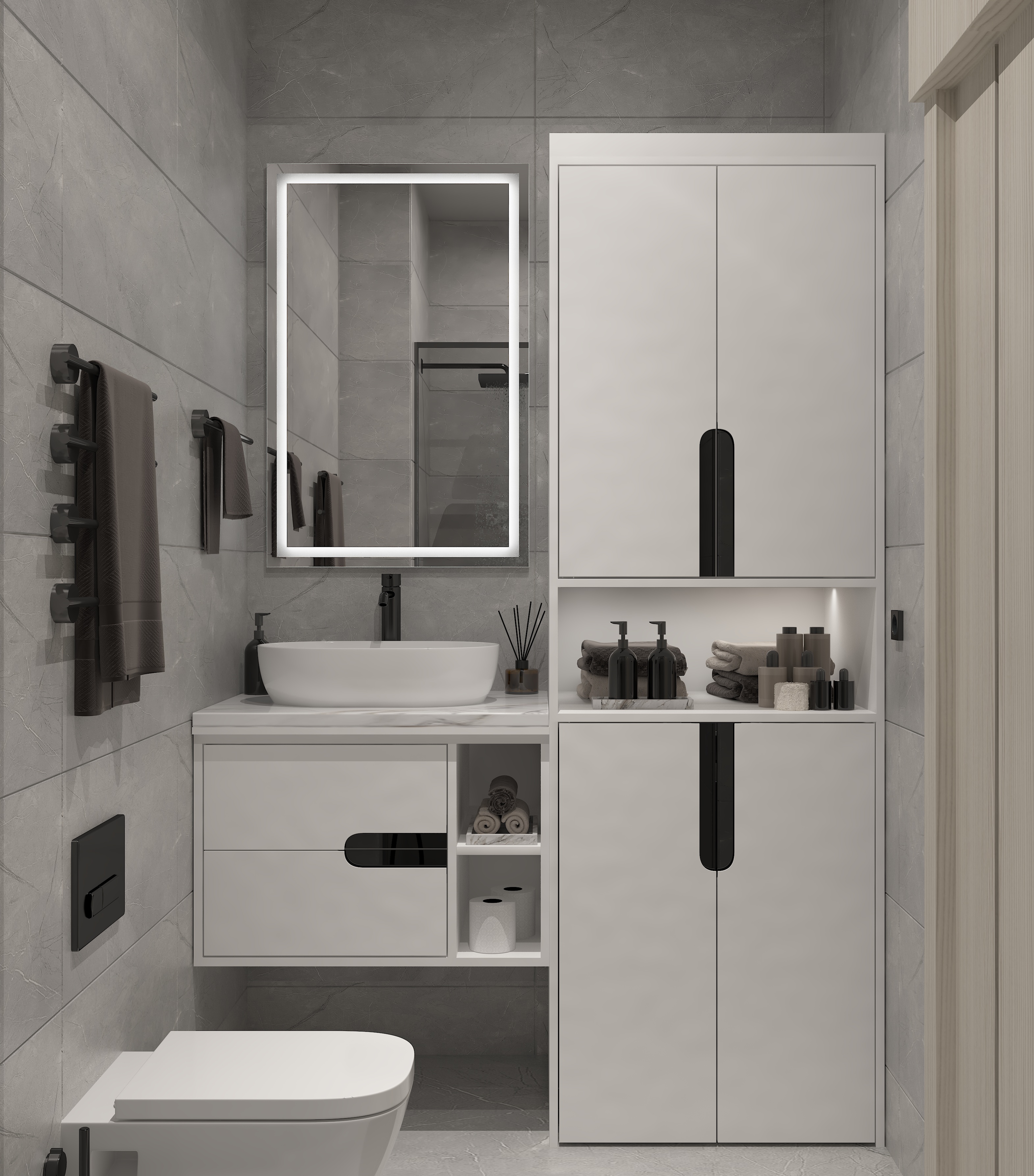 H.ŞEN STÜDYO ÖRNEK DAİRE / YAŞAM ALANI VE BANYOSU-7