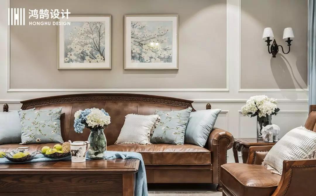 绍兴鸿鹄设计丨别墅优雅流年,温暖美式空间-9