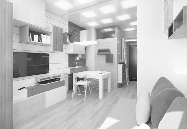 小面积公寓设计概念项目丨俄罗斯莫斯科丨Arch group-70