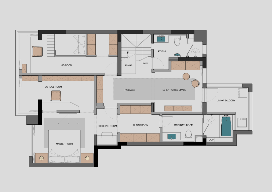 枫丹新里240㎡叠墅设计丨方平米设计-91