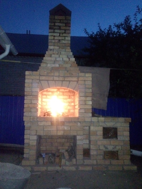 砖砌烧烤炉建造-103