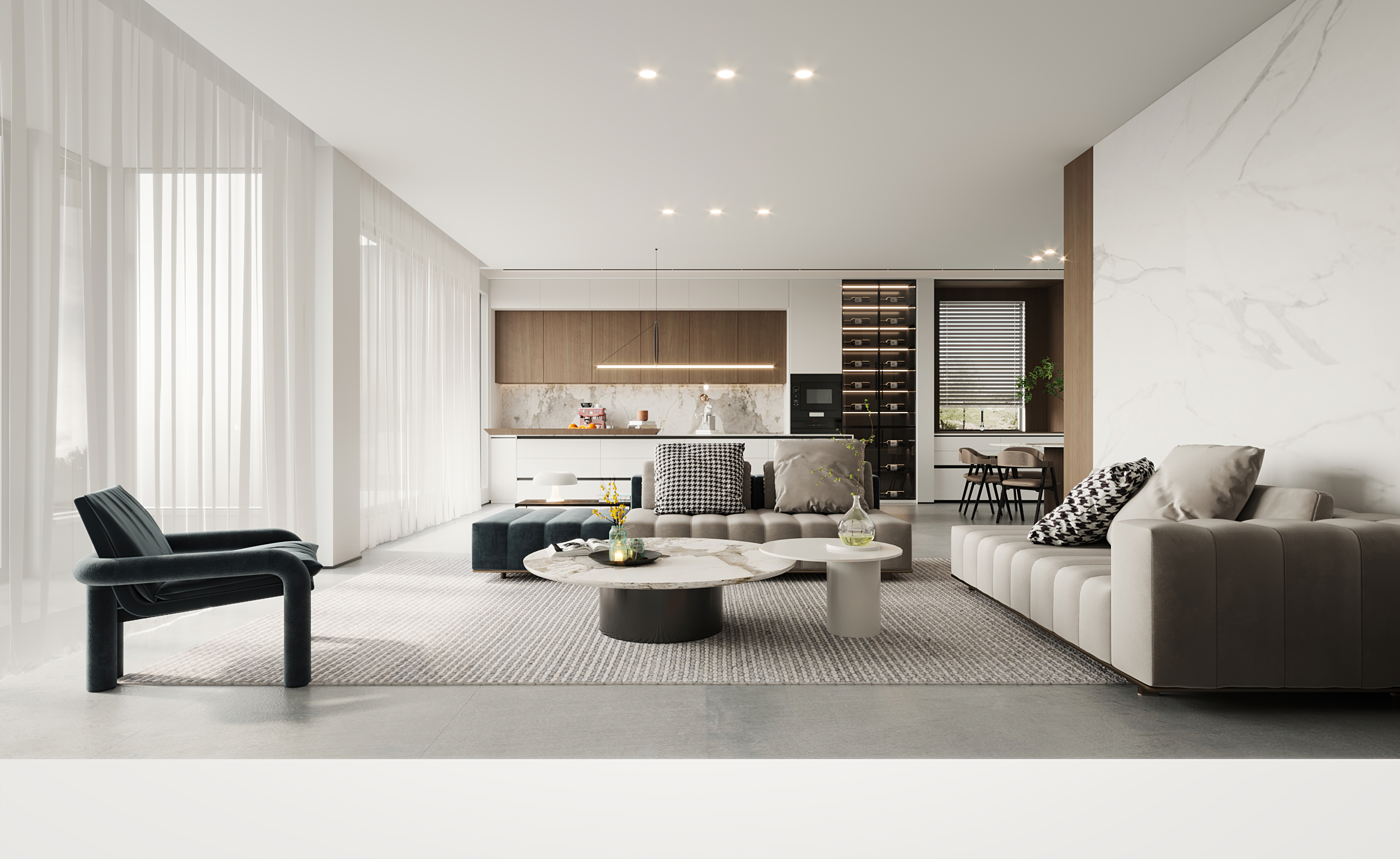 米高国际装饰郭鹏现代公寓设计 | 3D MAX2020 打造日常搬砖新美学-19