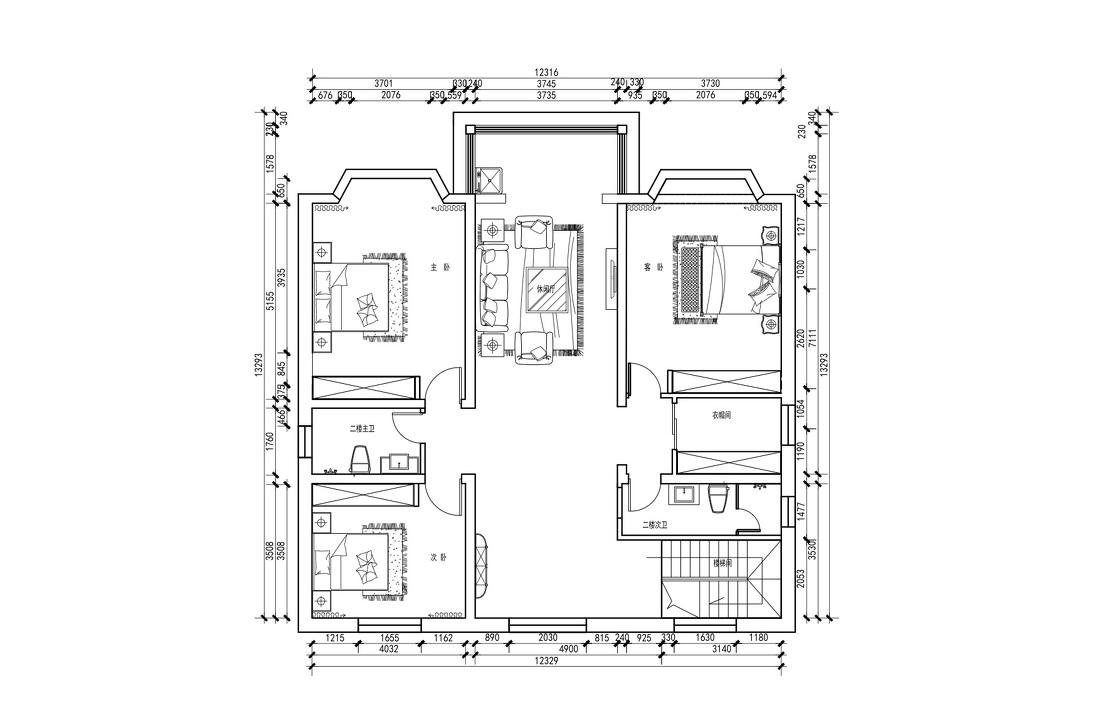 北京顺义法式别墅设计-2