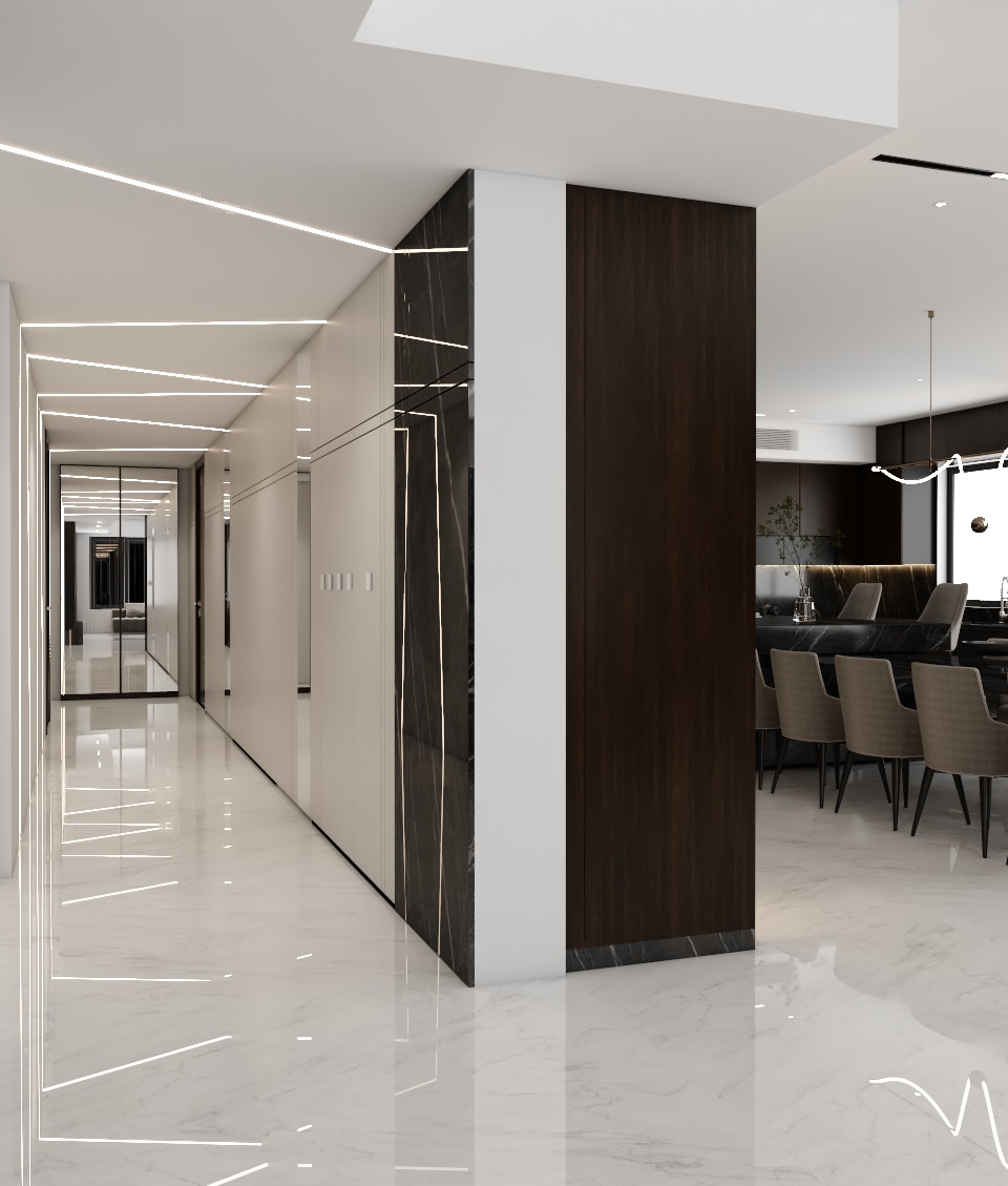 Living room with luxurious kitchen-10