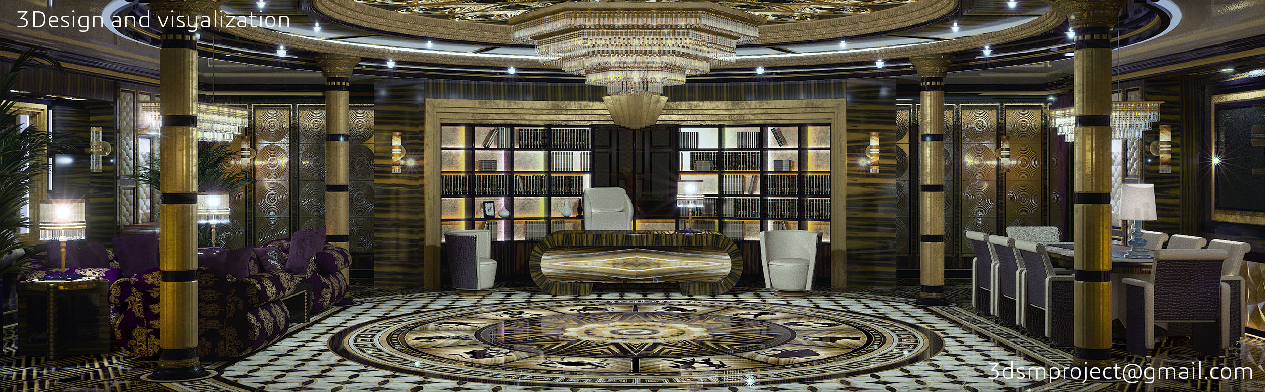 占星师办公室3D概念设计-3