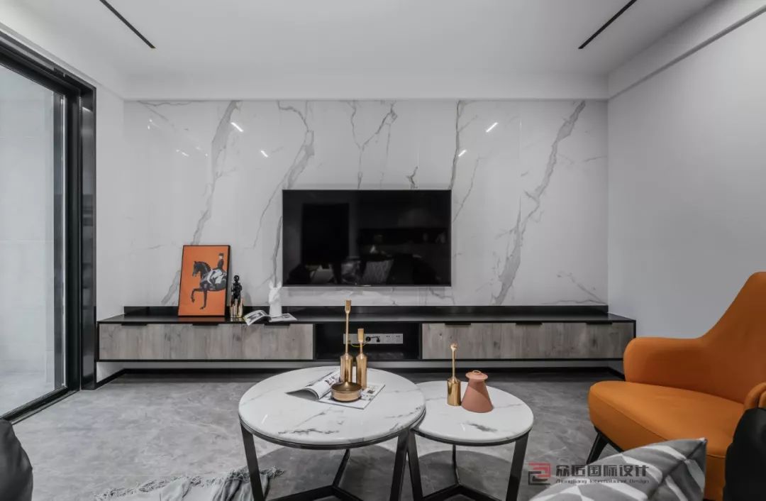 现代黑白灰格调的格林花园 120㎡设计-23