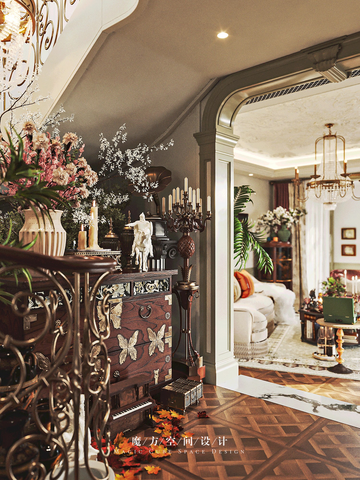 山东•美式复古住宅设计项目丨中国山东丨魔方空间设计-36