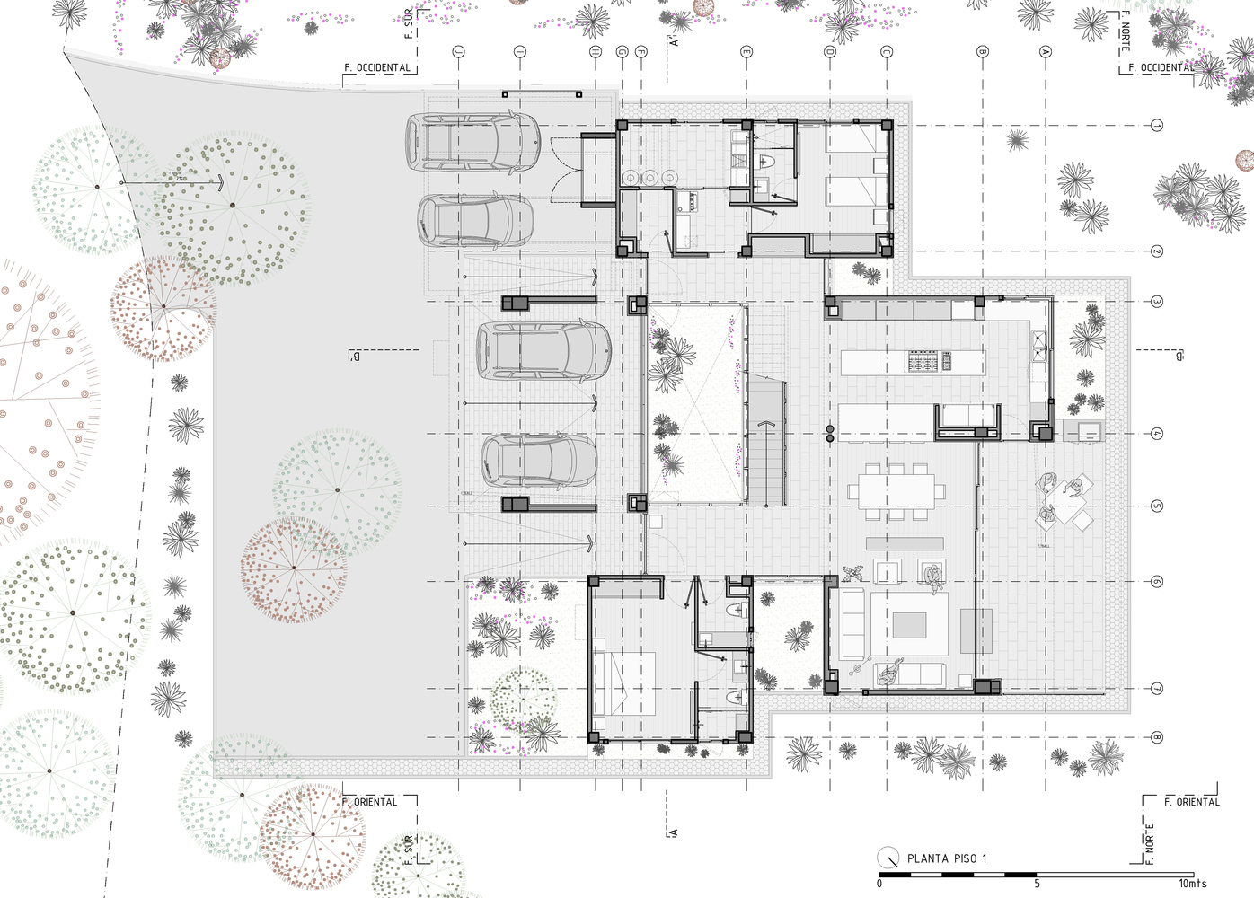 哥伦比亚绿意盎然的四立方体别墅-14