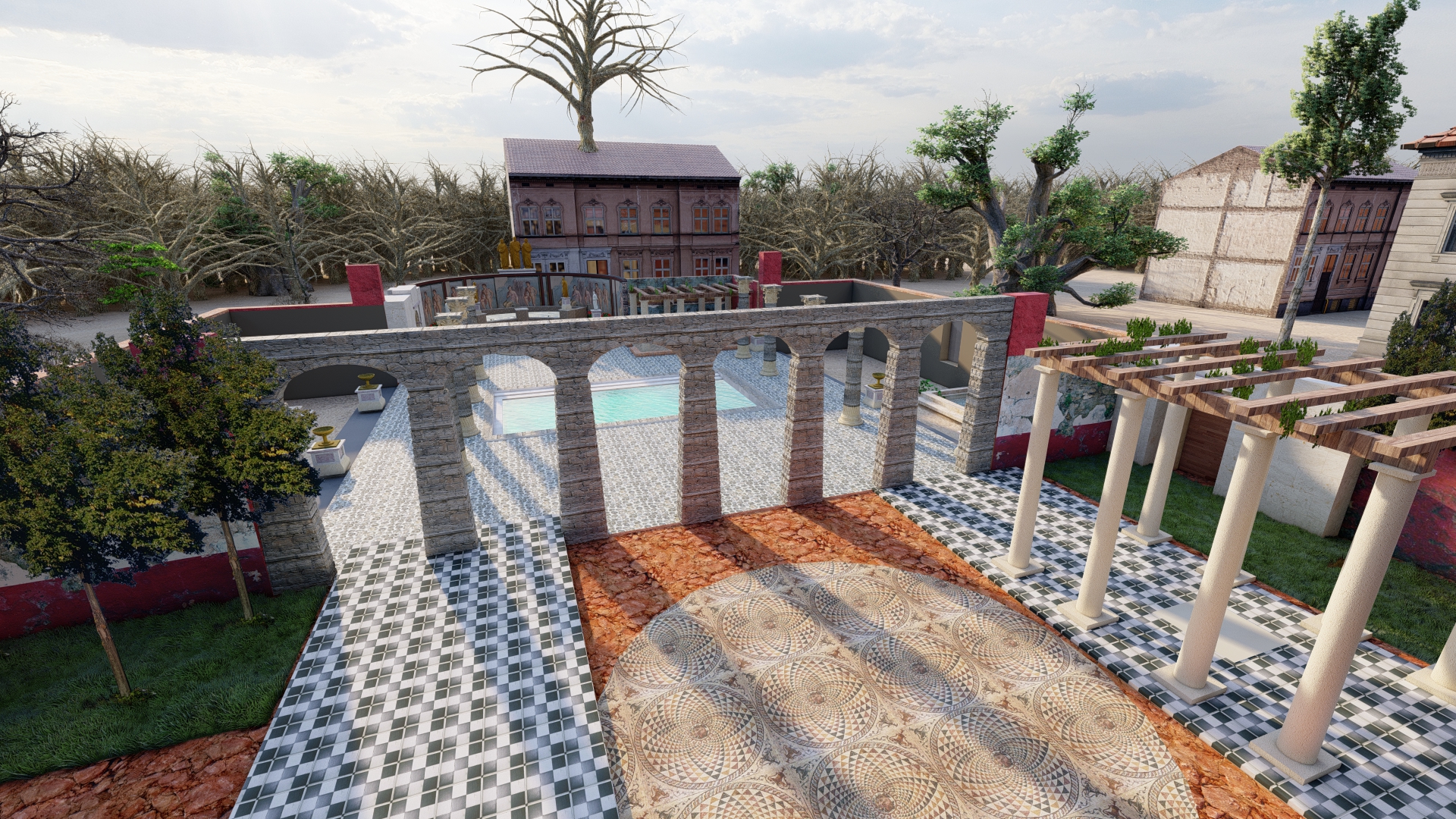 Ancient Roman architecture villa design thesis project-0