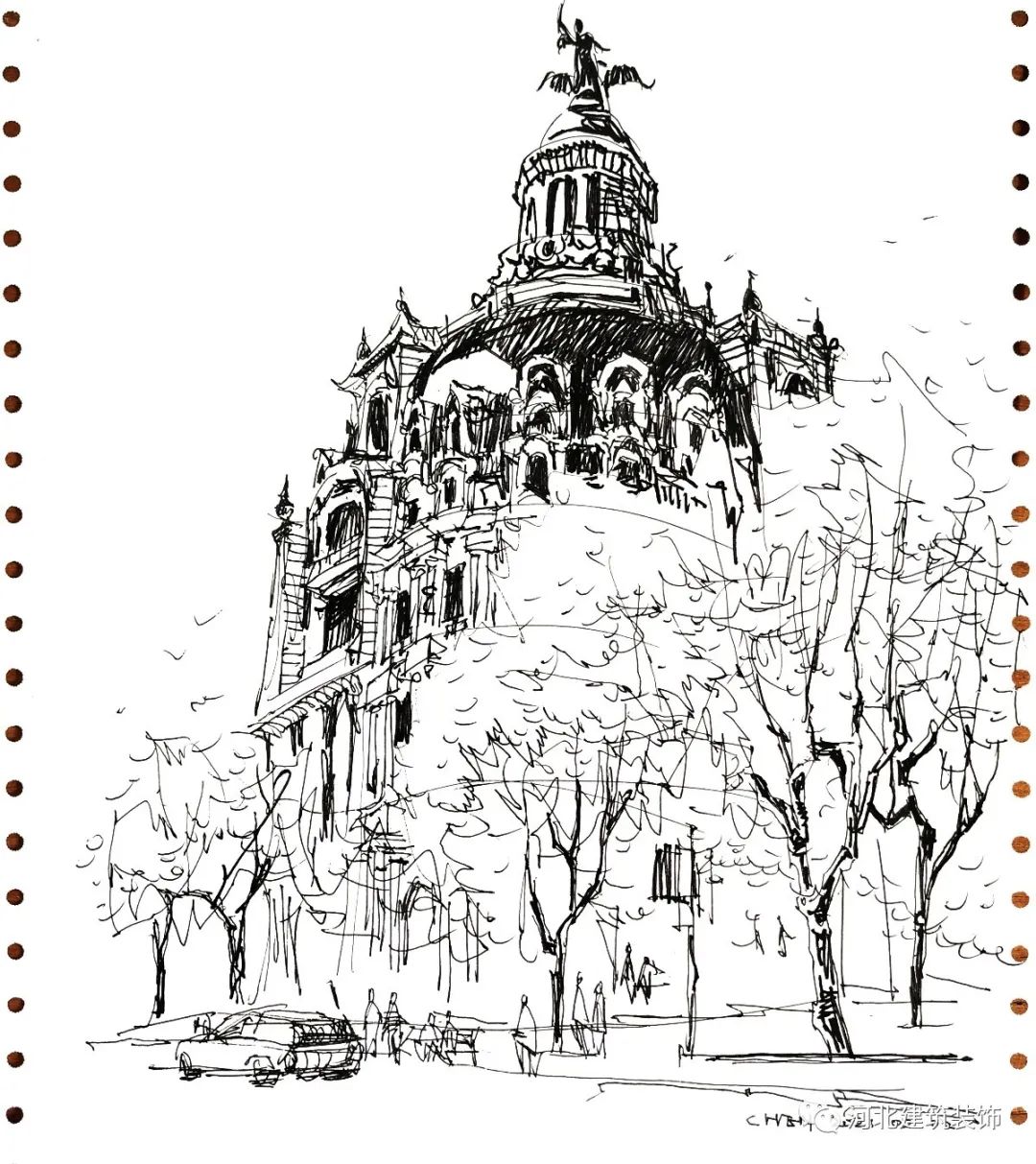 陈力军建筑速写丨中国河北-31