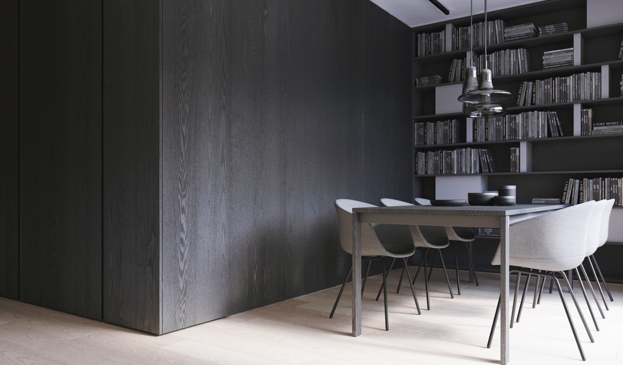 极简白+高级黑 现代极简风空间设计-5