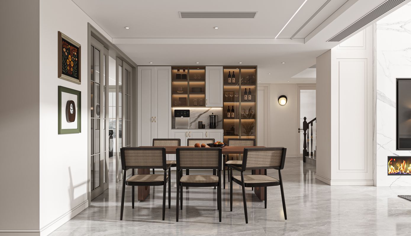 空间渲染—美式复古别墅-3