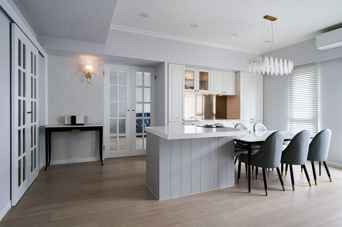 家装设计案例鉴赏——淡系紫现代乡村风家邸 -2