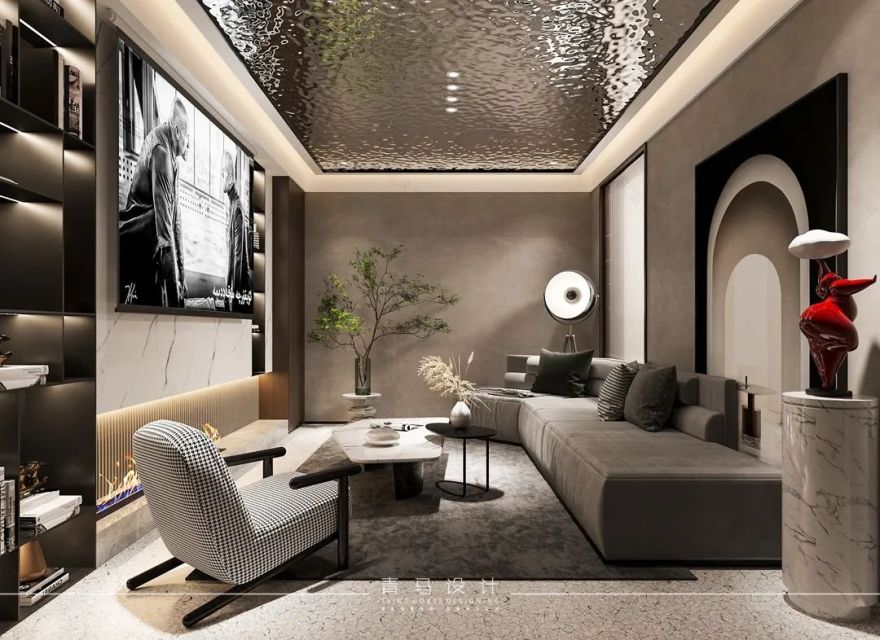 海伦湾中叠现代宜居空间设计丨青马别墅空间设计-68