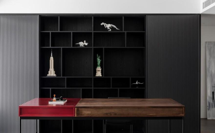 FunHouse 方室设计丨平层丨打破户型定式,楔进书房空间-37