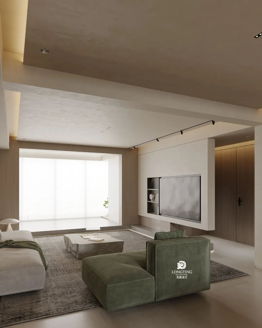 红树湾 200 方,灰褐极简主义家居空间丨龙庭设计-13