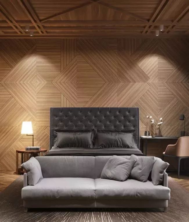 卧室背景墙设计新潮流 | 原木、软包、壁纸玩转卧室空间-10