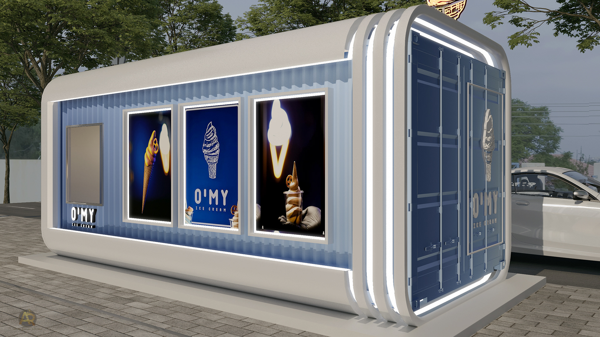 O'MY Drive Thru 冰淇淋店丨沙特阿拉伯丨Amira Raslan-10