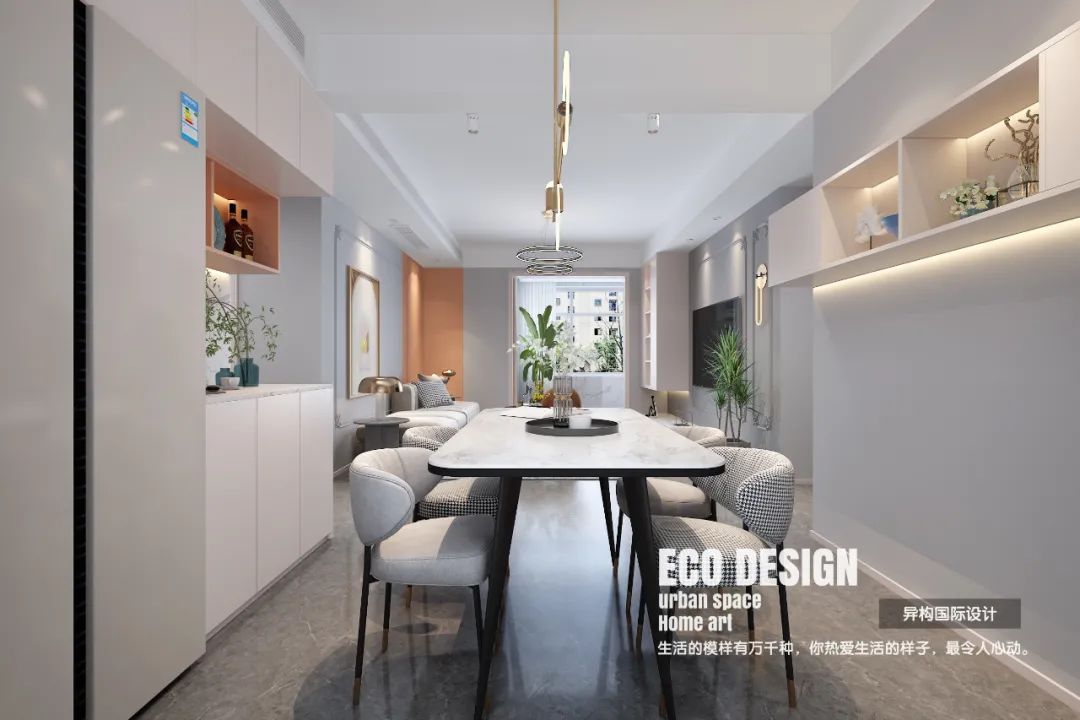 暖色调轻奢空间 | 西安亿润花园三室两厅设计案例-133