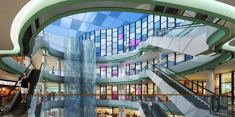 一线品牌天霸设计的城市综合体中庭装修效果图解析-14