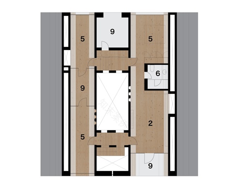 Curving roofline enhances acoustics inside house by NKS Architects-30